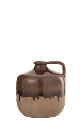 Jug Handle Ceramic Beige/Brown Small