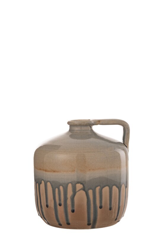Jug Handle Ceramic Beige/Grey Small