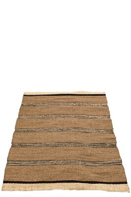 Carpet Braided Seagrass-Palm Leaf Natural/Black