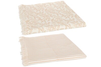 Tablecloth Indi Textiles Taupe Assortment Of 2
