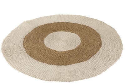 Rug Round Seagrass White/Natural Large