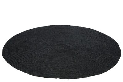 Carpet Round Jute Black