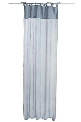 Curtain Cotton Voile+Linen Blue Grey