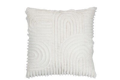 Cushion Arc Square Polyester White