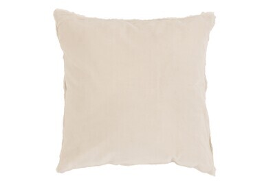 Cushion Border Short Cotton/Linen White