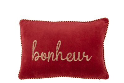 Cushion Bonheur Textiel Red/Gold