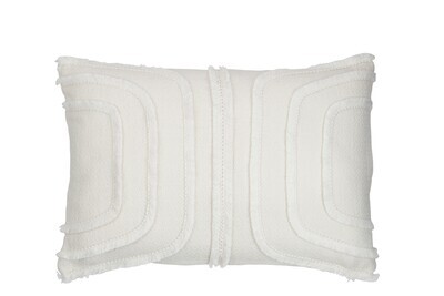 Cushion Arc Rectangle Polyester White