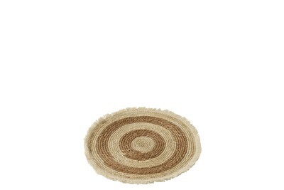 Placemat Tassel Band Maize Peel/Cotton Beige/Brown White