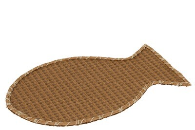Placemat Fish Paper Brown