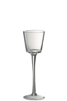 Candle Holder Conical On Base Glass Transparent Medium