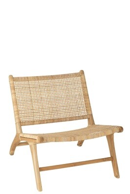 Lounge Chair Loose Weaving Rattan Natural