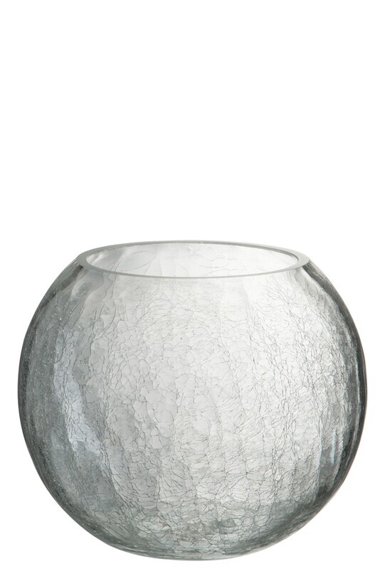 Hurricane Ball Crackle Glass Light Pink