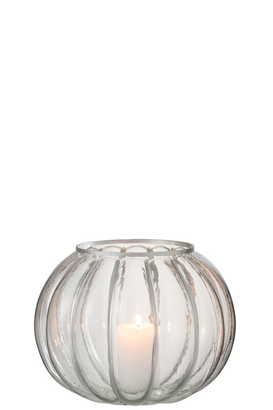 Hurricane Ball Stripe Glass Transparent/Silver Medium