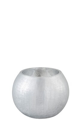 Hurricane Ball Crackle Glass Mat/Shiny Silver Medium