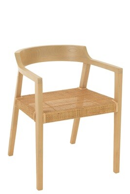 Dining Chair Square Open Webbing Sungkai Wood Light Natural