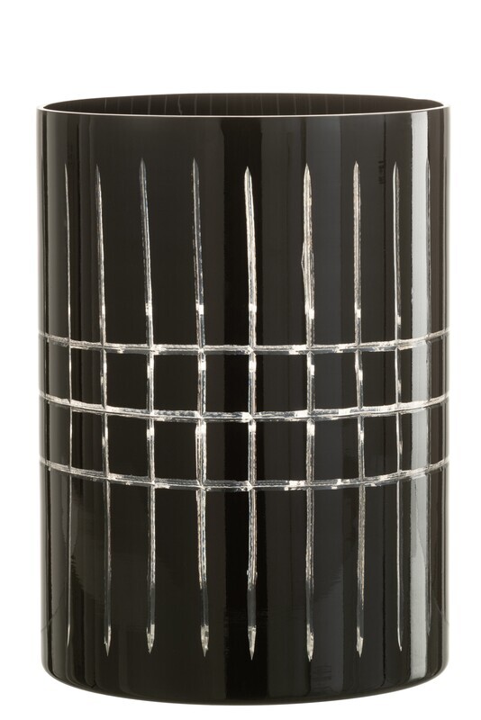 Hurricane Checkered Glass Black Large