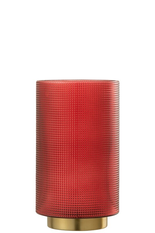 Hurricane Checkered Glass Red/Gold Large