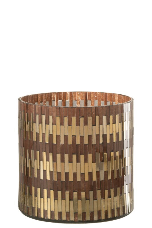 Hurricane Chic Glass Brown/Gold Large