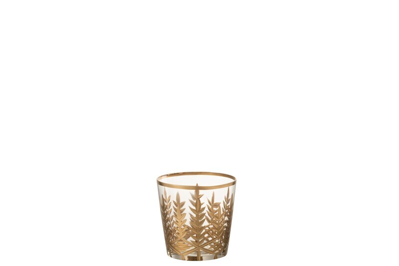 Hurricane Chloe Glass Transparent/Gold Small