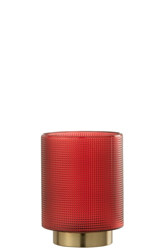 Hurricane Checkered Glass Red/Gold Small