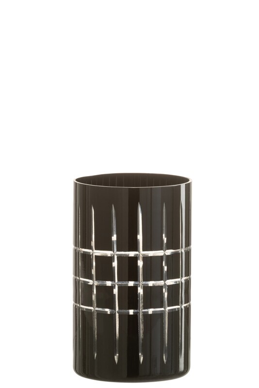 Hurricane Checkered Glass Black Medium