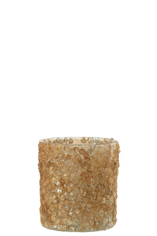 Hurricane Sequin Glass Matte Gold Medium
