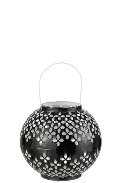 Lantern Ball Perforated Iron Black