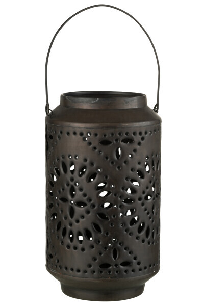 Lantern High Perforated Iron Black Matte
