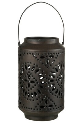 Lantern High Perforated Iron Black Matte