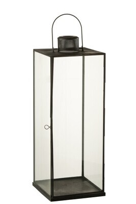 Lantern High Glass/Metal Black
