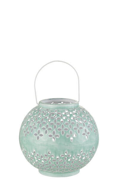 Lantern Ball Perforated Iron Blue