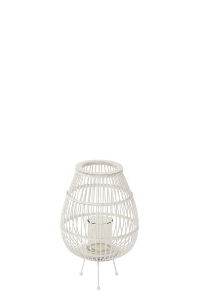Lantern Daya Wood Matt White Small