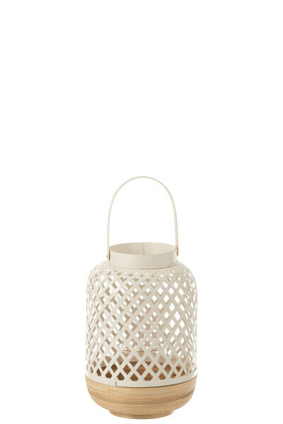 Lantern Evi Bamboo White Small