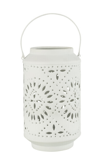 Lantern High Perforated Iron White