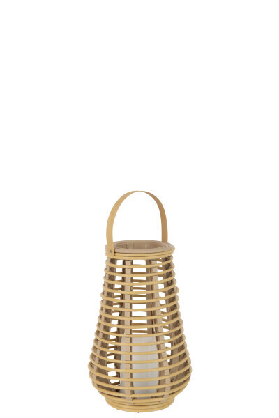 Lantern Led Plastic Beige Small