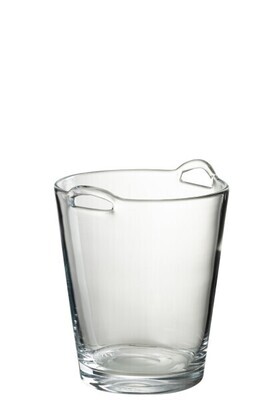 Ice Bucket Round Glass Transparent