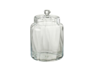 Jar Elia Glass Transparent Medium