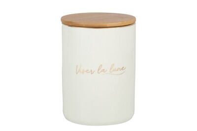 Storage Jar Porcelain Viser La Lune White/Gold