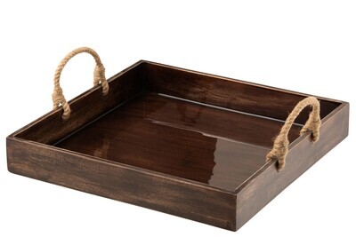Tray Lever Mango Wood Brown