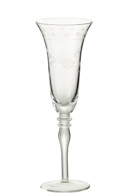 Champagne Glass Engraved Glass Transparent
