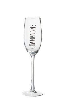 Champagne Glass Glass Transparent/Black