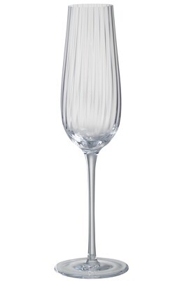 Champagne Glass Stripes Glass Transparent