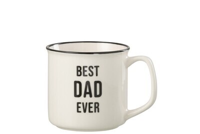 Mug Message Best Dad Porcelain White / Black