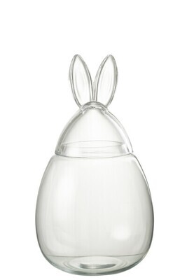 Pot Rabbit Glass Transparent Large