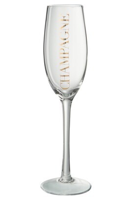 Champagne Glass Transparent/Gold