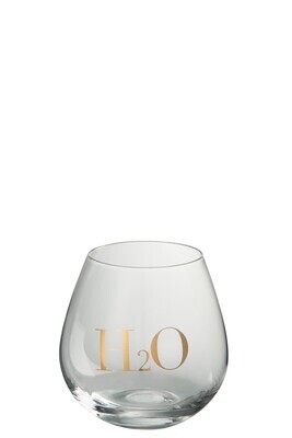Drinking Glass H2O Glass Transparent/Gold
