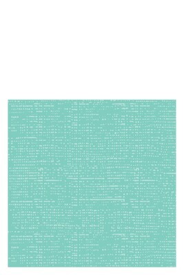 Pack 12 Napkins Texttile Touch Paper Turquoise Large