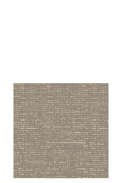 Pack 16 Napkins Texttile Touch Paper Taupe Small