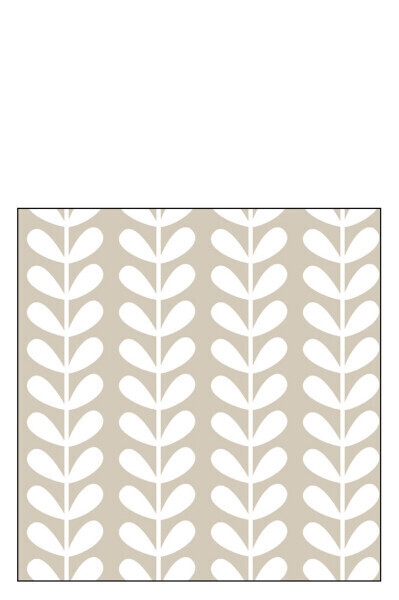 Pack 20 Napkins Abstract Paper Taupe Large