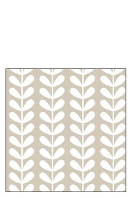 Pack 20 Napkins Abstract Paper Taupe Large